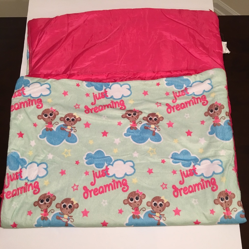 Monkey sleeping bag and backpack